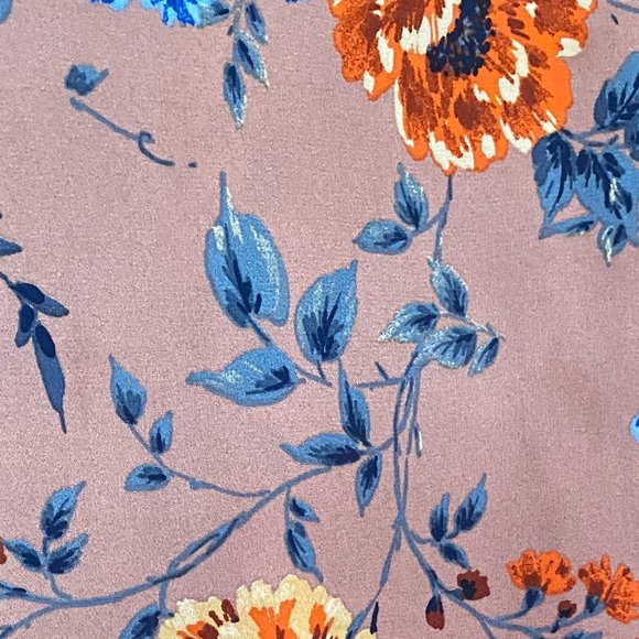 SOLD - Floral Print Pink Top + Back Details Flared Sleeve - Picture 3 of 4